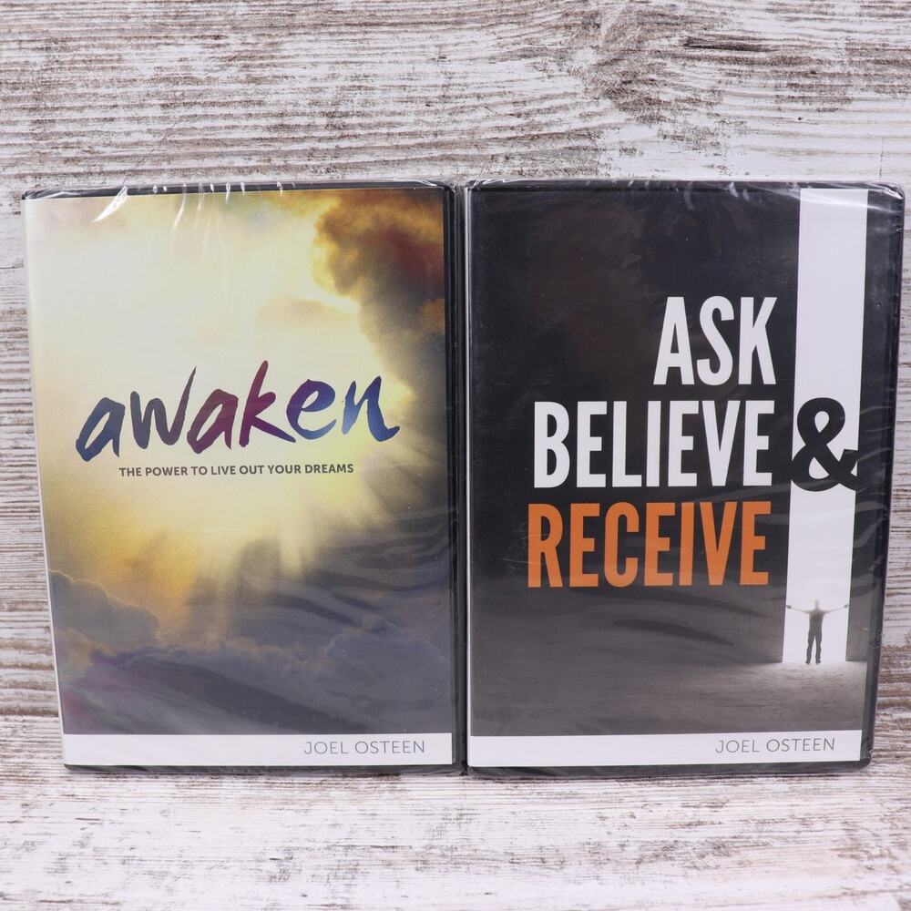 Joel Osteen Awaken and Ask Believe & Receive Ministerial DVD Lot Religious New